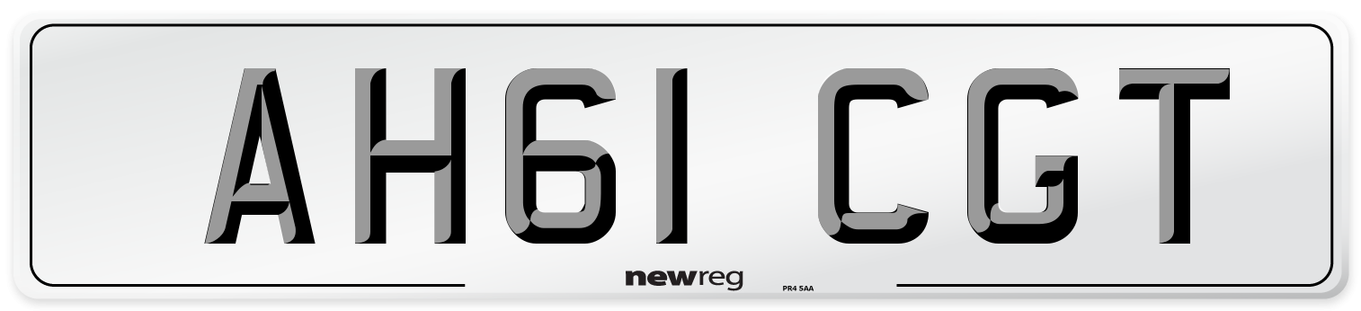 AH61 CGT Number Plate from New Reg